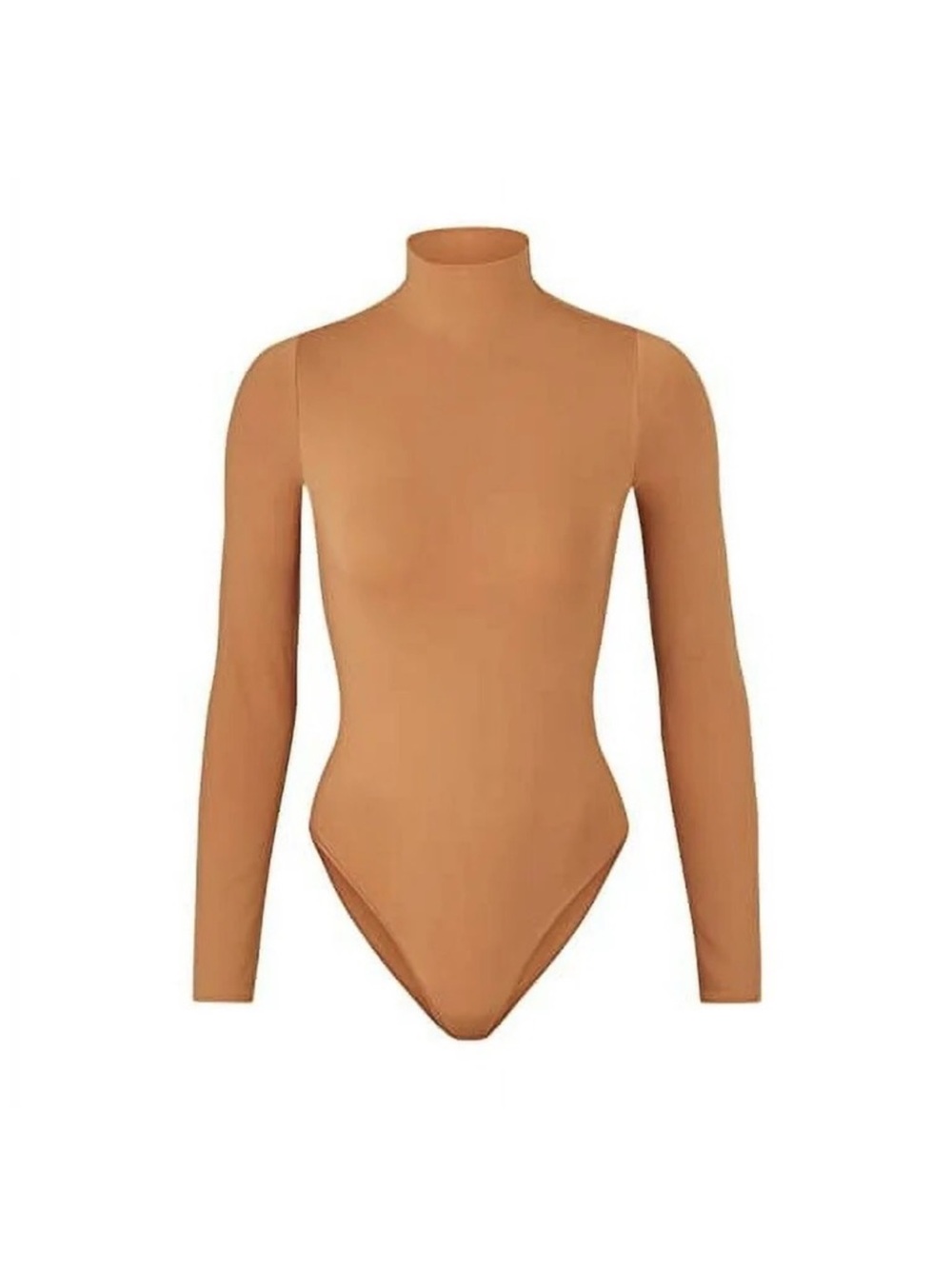 Skims ESSENTIAL‎ MOCK NECK LONG SLEEVE BODYSUIT in sienna NWOT size Xxs-XS